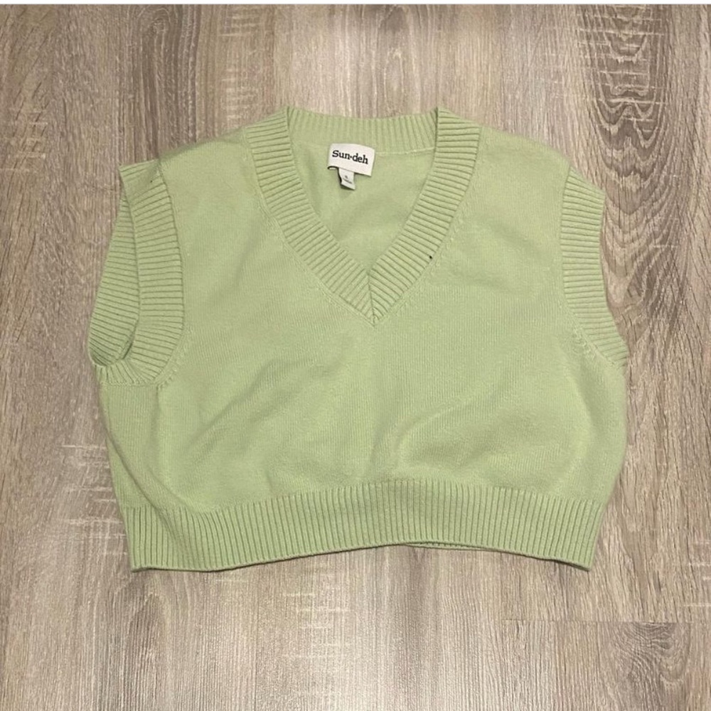sunday best green sweater vest